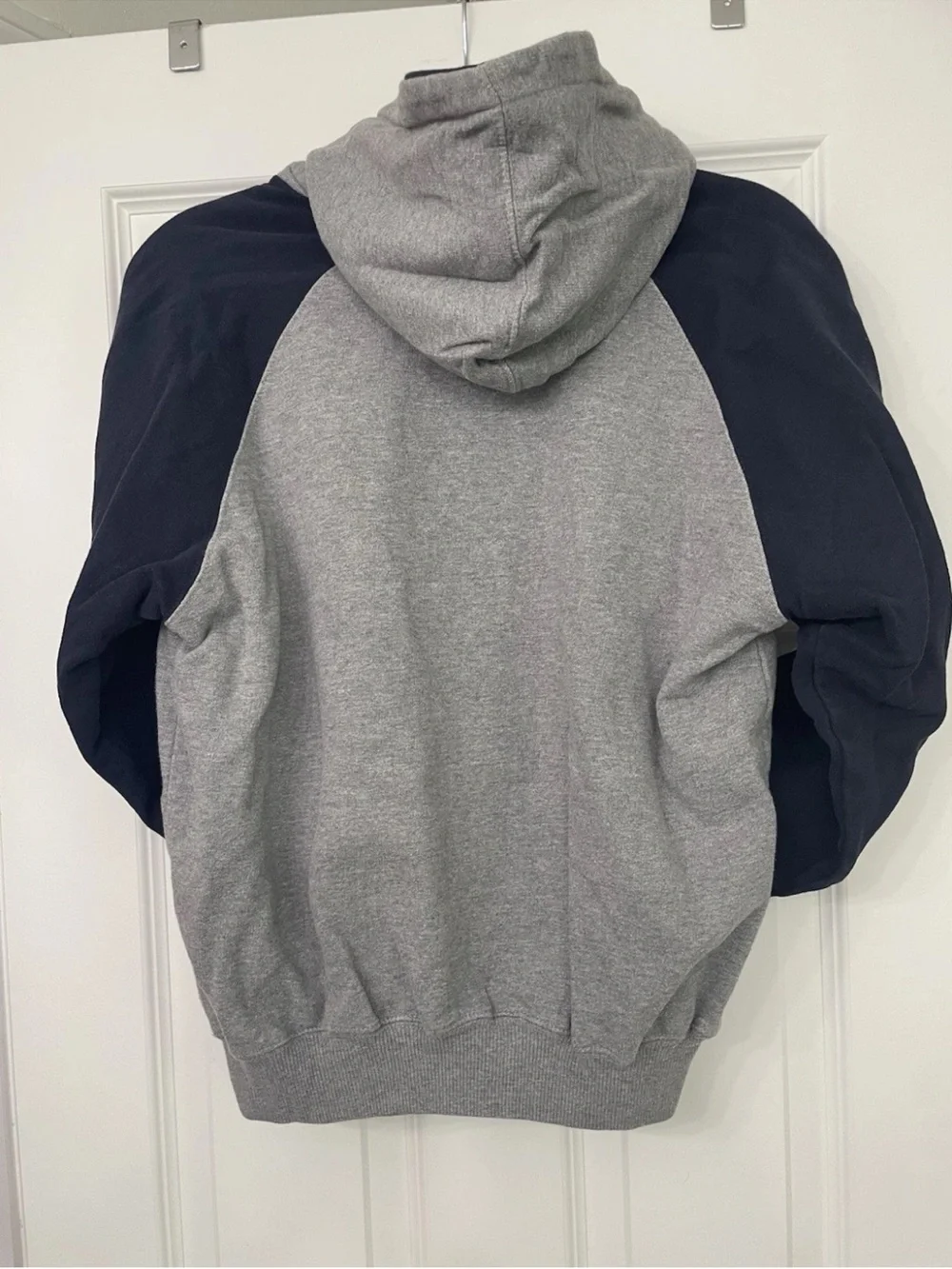 UCONN Two-Tone Hooded Sweatshirt - Gray & Navy